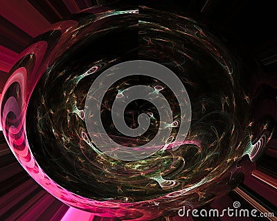 Abstract digital motion effect swirl flow flame dynamic shape pattern fractal futuristic , Stock Photo