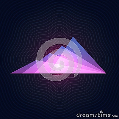 Abstract Digital Mountains Design Vector Illustration