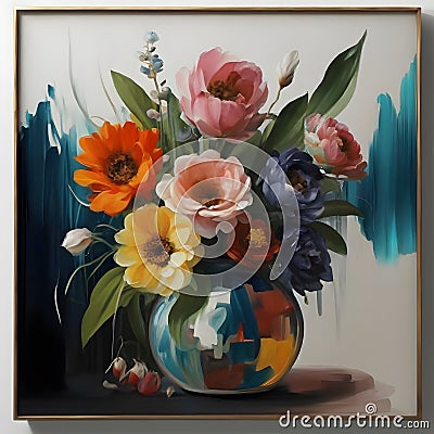 Abstract digital paintings that showcase an array of personalized styles, themes, and color palettes. Stock Photo