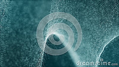 Abstract digital particles flow, Technology science background, Depth of field settings Stock Photo