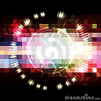 Abstract digital pixel background Vector Illustration