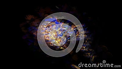 Abstract Digital Render of Color Splash Stock Photo