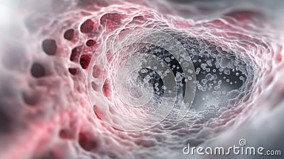 Abstract digital rendering of a cellular structure Cartoon Illustration