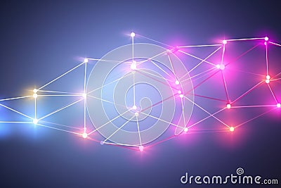 abstract digital technology background, artificial intelligence, generative AI Stock Photo