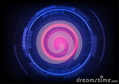 Abstract digital technology background, computer programing process Vector Illustration