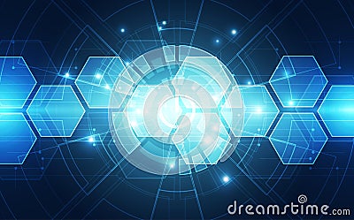 Abstract digital technology concept. vector background Vector Illustration