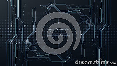 Abstract digital technology futuristic circuit hardware connection background vector Vector Illustration