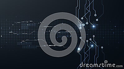 Abstract digital technology futuristic cyber internet connection background vector Vector Illustration