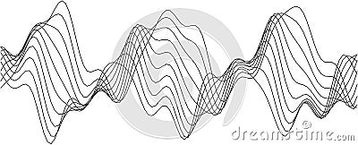 Abstract digital waveform pattern for modern design and visual concepts Vector Illustration