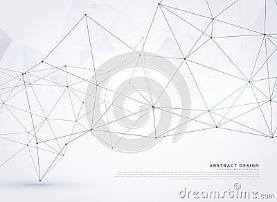 abstract digital wireframe poly mesh background design Vector Illustration