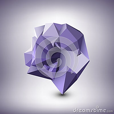 Abstract dimensional polygonal geometric Vector Illustration