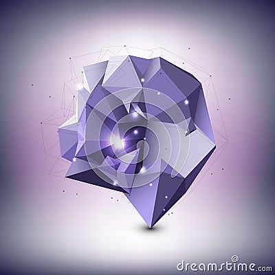 Abstract dimensional polygonal geometric Vector Illustration