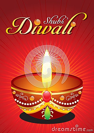 Abstract diwali background with raise Vector Illustration