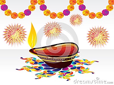 Abstract diwali background Vector Illustration