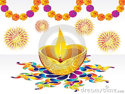 Abstract diwali background Vector Illustration