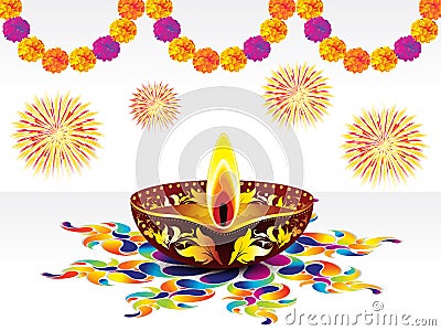 Abstract diwali background Vector Illustration