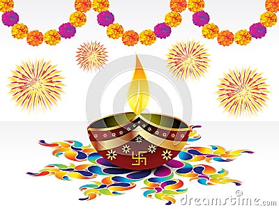 Abstract diwali background Vector Illustration