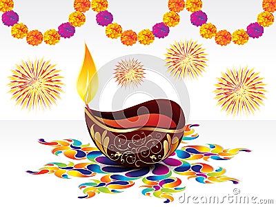 Abstract diwali background Vector Illustration