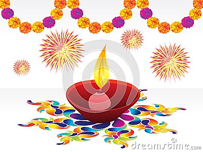 Abstract diwali background Vector Illustration