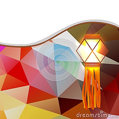 Abstract diwali lamp Vector Illustration
