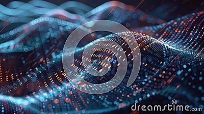 Abstract DNA strands interwoven with binary code, symbolizing equality in AI ethics evolution. Equality in ai ethics Stock Photo