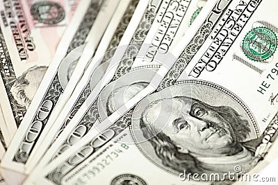 Abstract dollars background Stock Photo