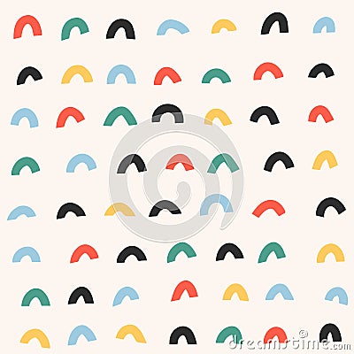 Abstract doodle background, colorful abstraction, simple brush strokes, seamless vector pattern, modern abstract Vector Illustration