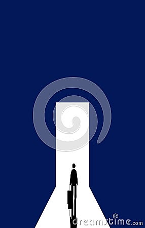 Abstract Door open Light out technology background. Hitech communication concept innovation background. Abstract open door to univ Vector Illustration