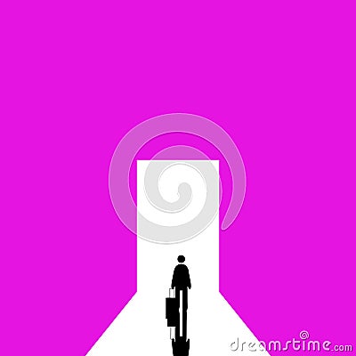 Abstract Door open Light out technology background. Hitech communication concept innovation background. Abstract open door to univ Vector Illustration