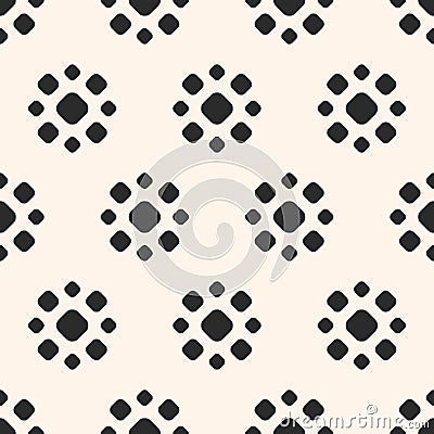 Dotted seamless pattern. Simple floral geometric texture. Vector Illustration