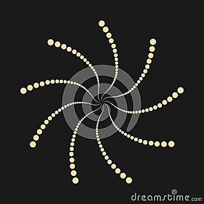 Abstract dotted shape - design element. Vector Illustration