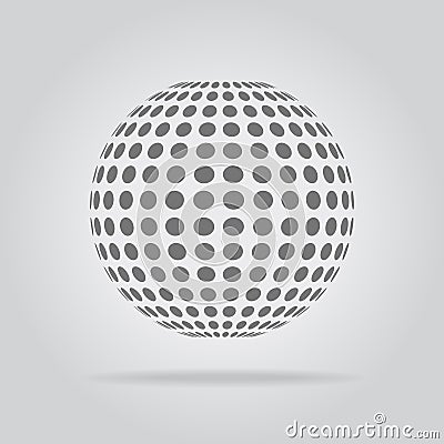 Abstract dotted sphere Vector Illustration