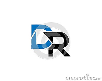 DR Letter Logo Design Unique Vector Illustration