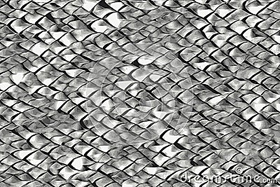 Abstract dragon scales art background black and white Stock Photo