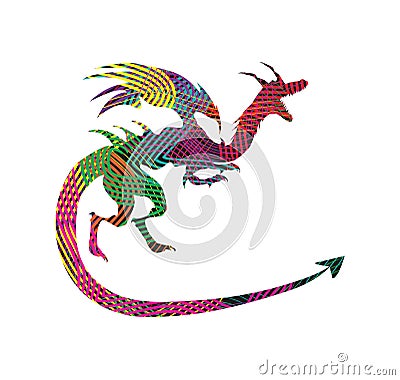 Abstract Dragon Vector Illustration