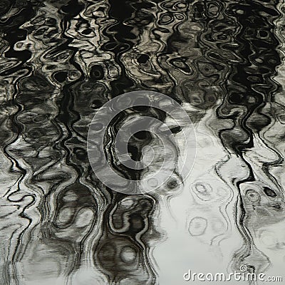 Abstract drawing on the surface of a water Stock Photo