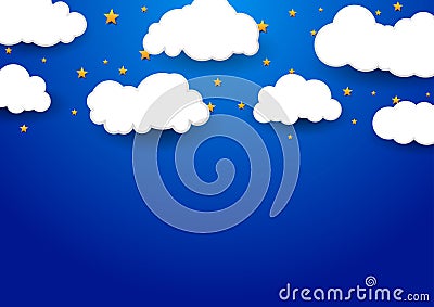 Abstract dream background with clouds Vector Illustration