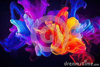 Abstract dream image using neon colors Stock Photo