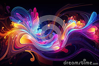 Abstract dream image using neon colors Stock Photo