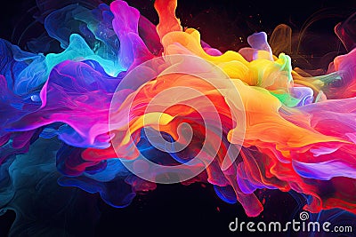 Abstract dream image using neon colors Stock Photo