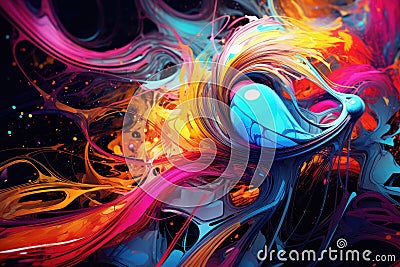 Abstract dream image using neon colors Stock Photo
