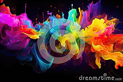 Abstract dream image using neon colors Stock Photo