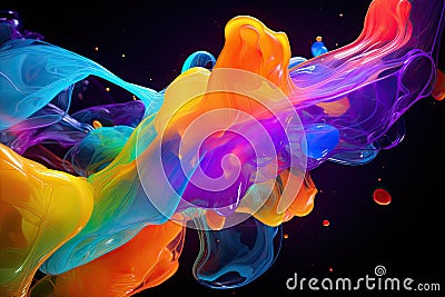 Abstract dream image using neon colors Stock Photo