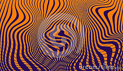 Abstract duotone orange and violet background . Halftone texture . Trendy synthwave liquid wave gradient design Stock Photo