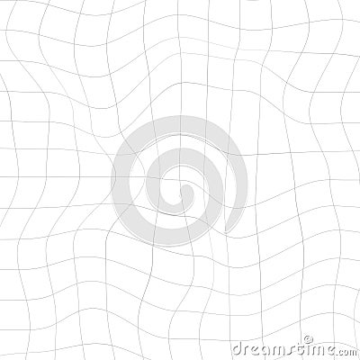 Abstract dynamic black striped lines pattern waveing on white background, illusion texture design, Vector Vector Illustration