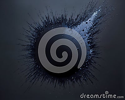 Abstract dynamic dispersion effect background for texture. Blue splashing particles. Concept of change, calm and serenity Stock Photo