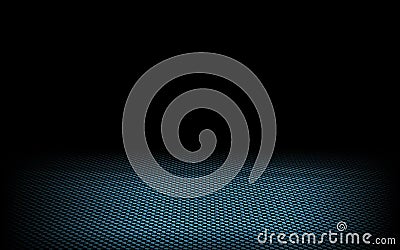 Abstract dynamic dots blue on black Stock Photo