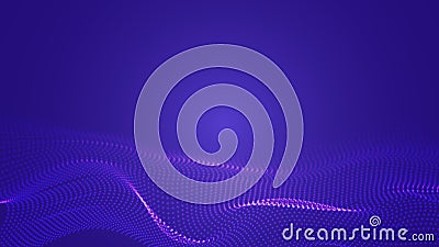 Abstract dynamic flowing wave for landing page or technology background, Vector i Vector Illustration