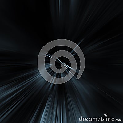 Abstract dynamic lights speed road in black background. Stock Photo