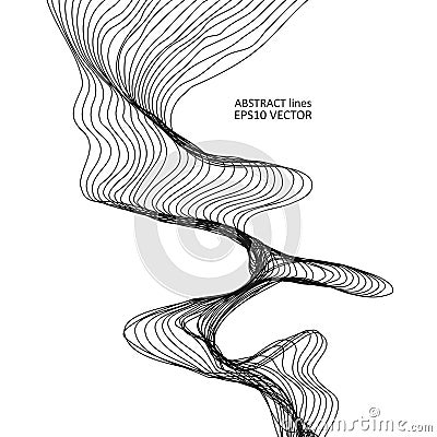 Abstract dynamic lines Vector Illustration